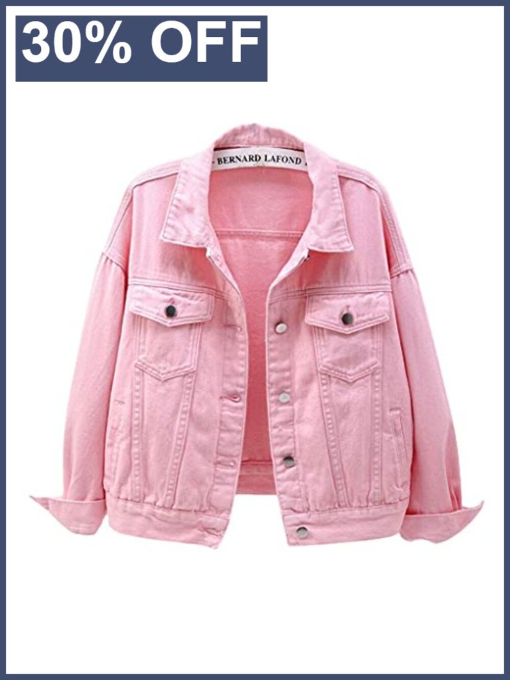 Washed Denim Trucker Jacket Button Up Loose Fit Long Sleeve Women's Coat